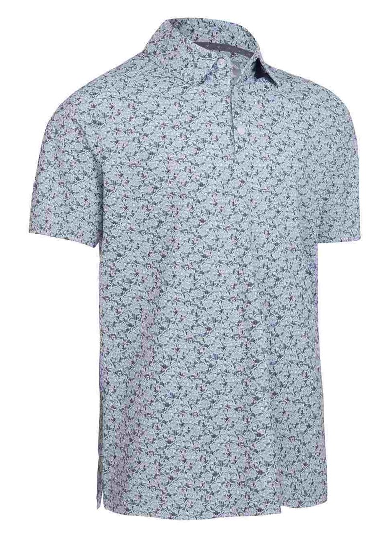 Callaway Allover Flamingo Print pánské polo, bright white