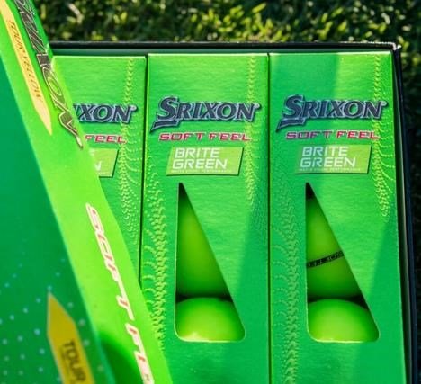 Srixon Soft Feel Brite golfové míčky, zelené