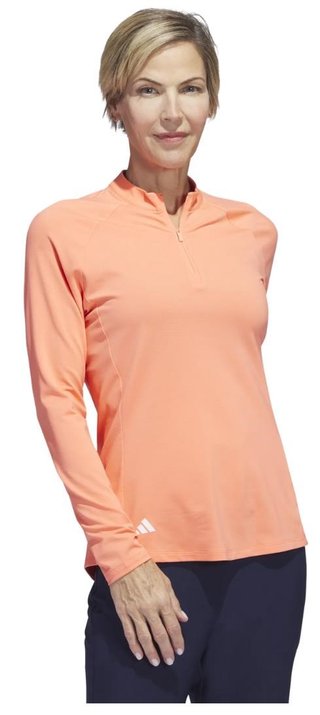 Adidas Solid Quarter Zip Long Sleeve dámská mikina, coral fusion