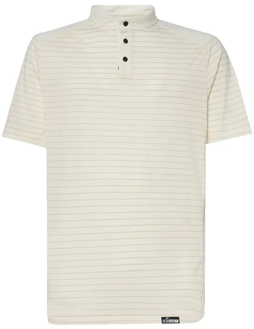 Oakley Fringe Stripe pánské polo, arctic white