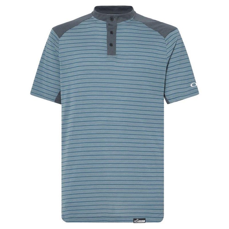 Oakley Fringe Stripe pánské polo, dark slate