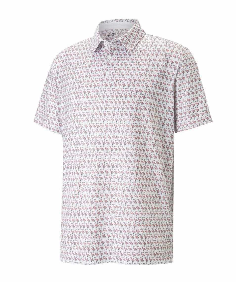 Puma Mattr Flamingo pánské polo, bílo/růžové
