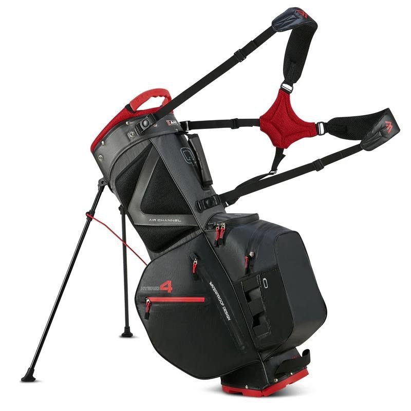 Big Max Aqua Hybrid 4 stand bag, černo/šedo/červený