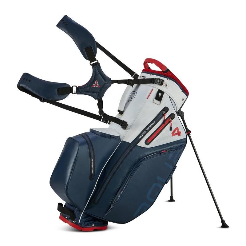 Big Max Aqua Hybrid 4 stand bag, modro/bílo/červený