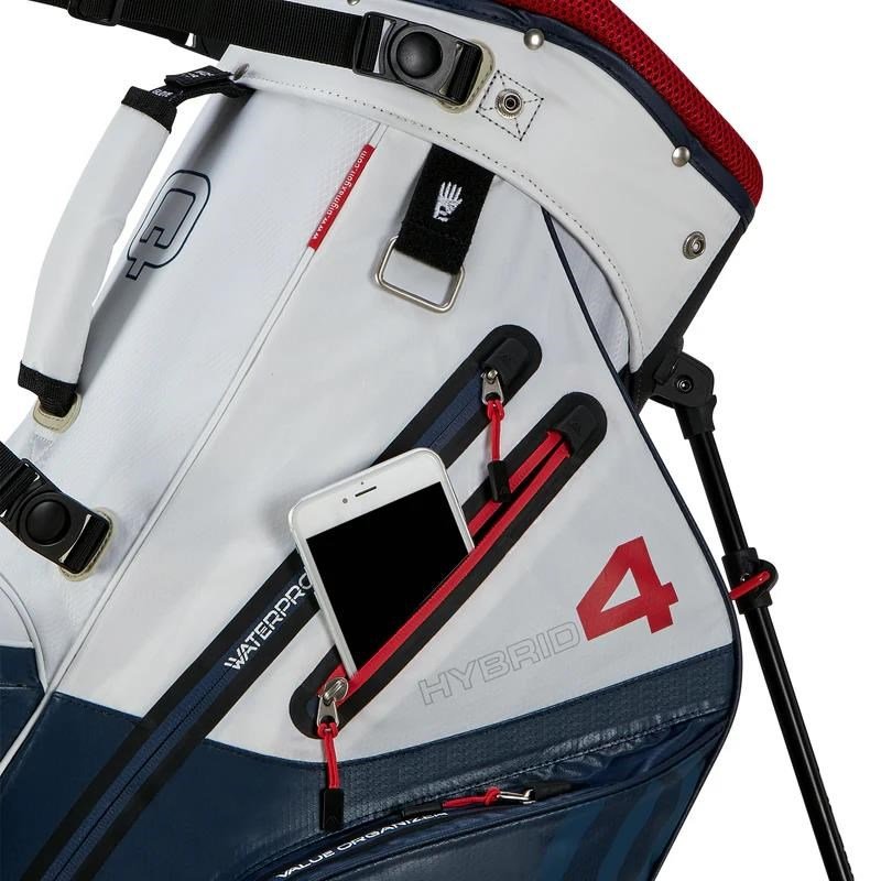 Big Max Aqua Hybrid 4 stand bag, modro/bílo/červený