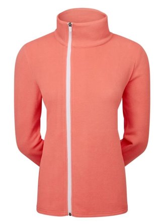 Footjoy Asymmetric Full-Zip Fleece dámská mikina, oranžová