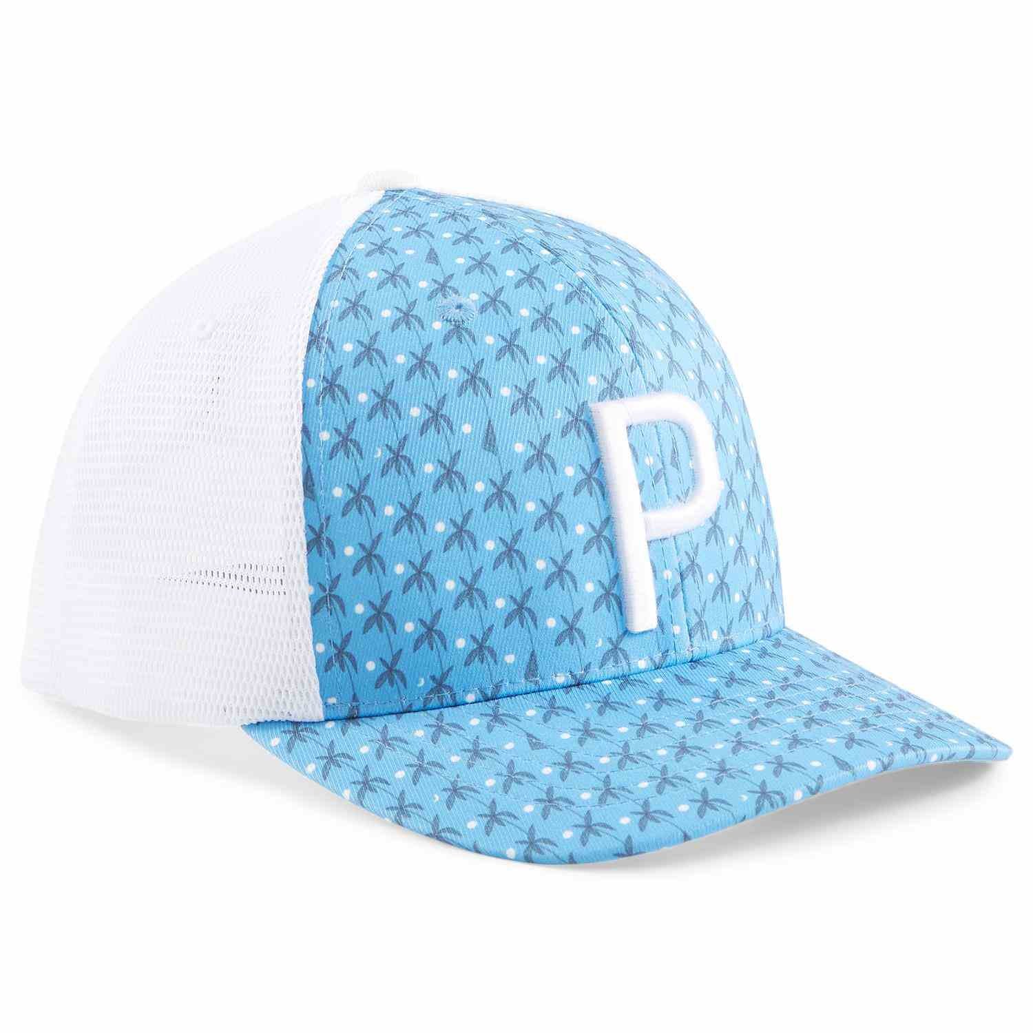 Puma Palms Trucker P pánská golfová čepice, bílo/modrá