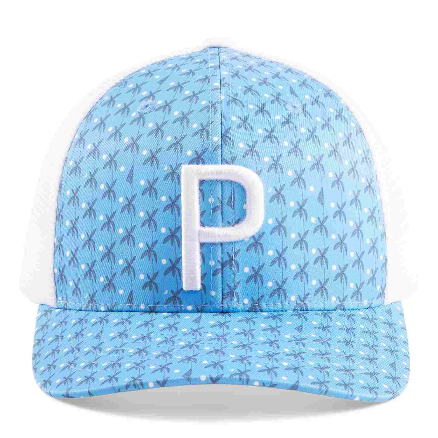Puma Palms Trucker P pánská golfová čepice, bílo/modrá