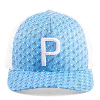 Puma Palms Trucker P pánská golfová čepice, bílo/modrá