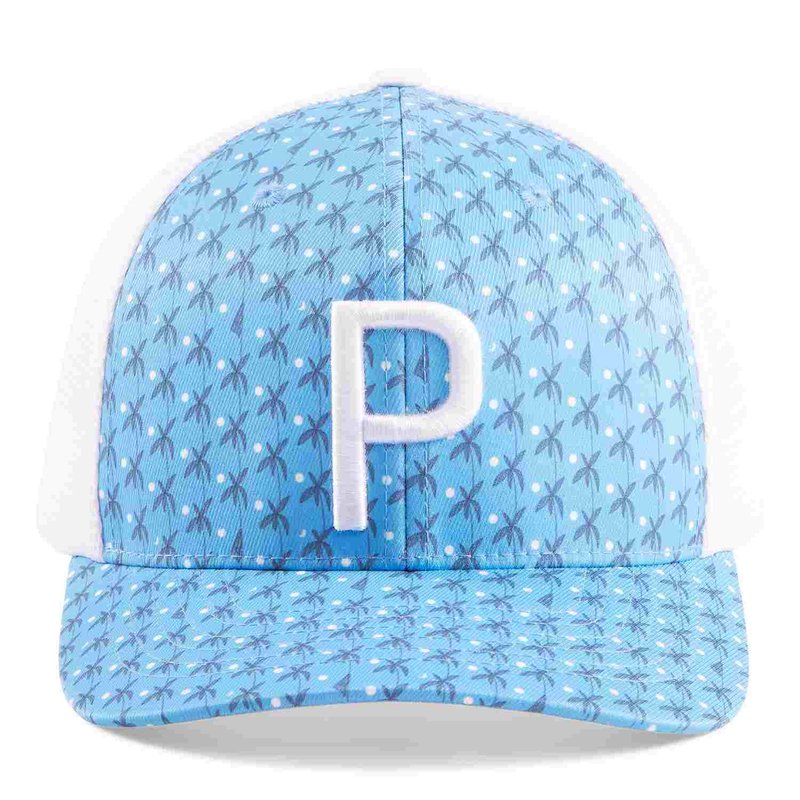 Puma Palms Trucker P pánská golfová čepice, bílo/modrá