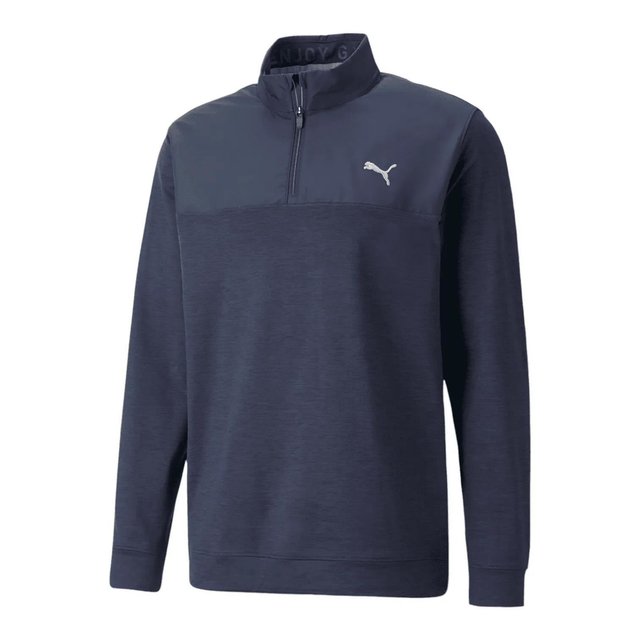 Puma Cloudspun Colorblock 1/4 Zip pánská mikina, tmavě modrá