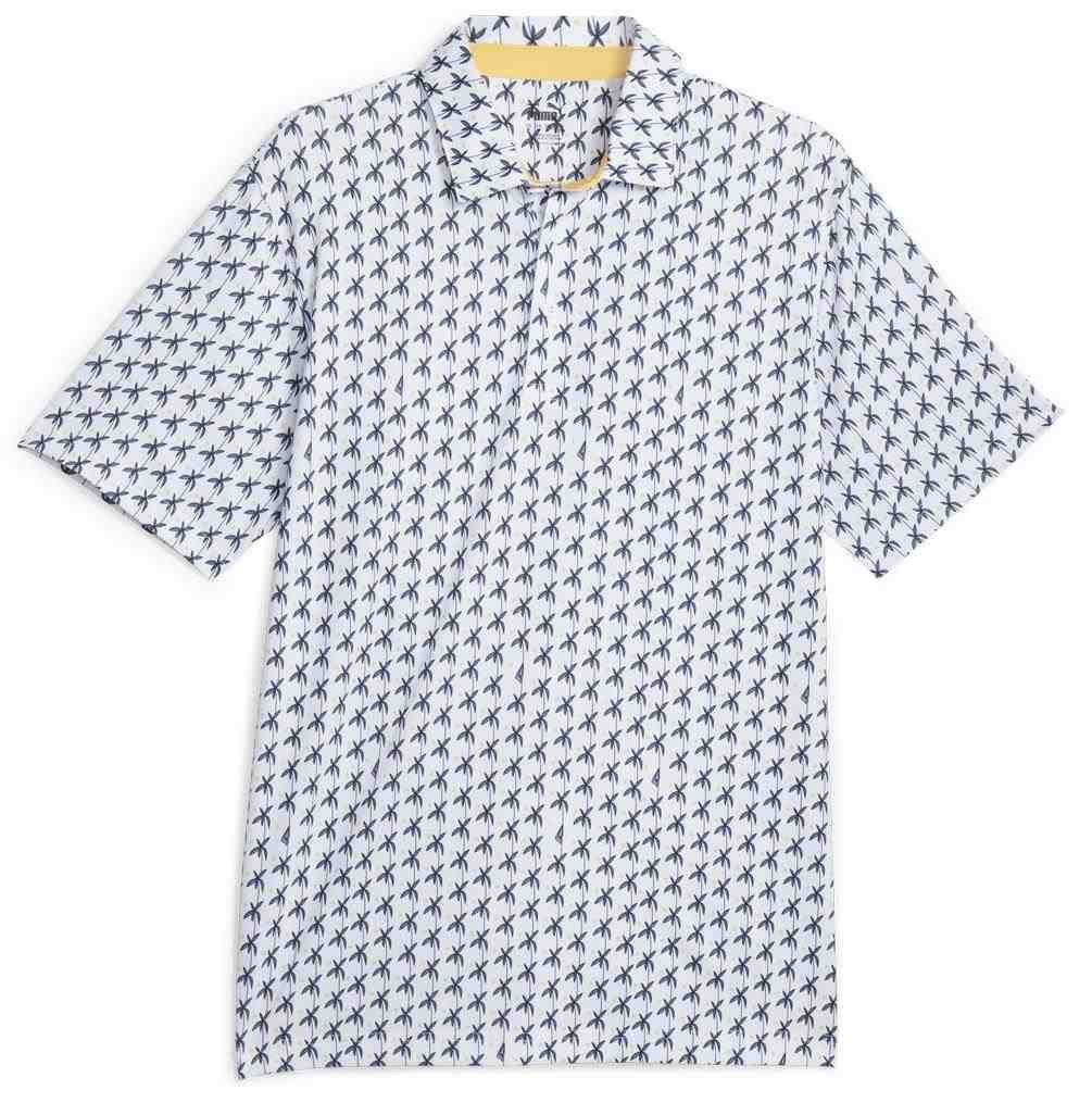 Puma Mattr Palms pánské golfové polo, bílo/modré