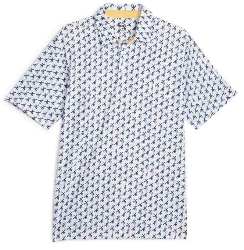Puma Mattr Palms pánské golfové polo, bílo/modré
