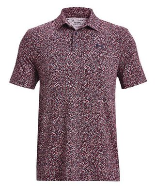 Under Armour Playoff 3.0 Printed pánské polo, tmavě modro/červené
