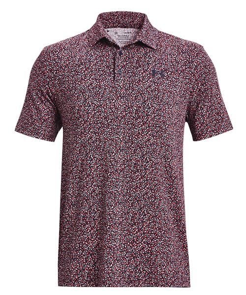 Under Armour Playoff 3.0 Printed pánské polo, tmavě modro/červené