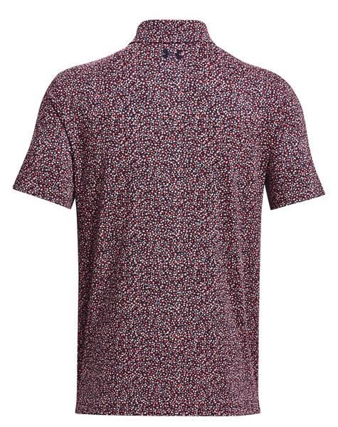 Under Armour Playoff 3.0 Printed pánské polo, tmavě modro/červené