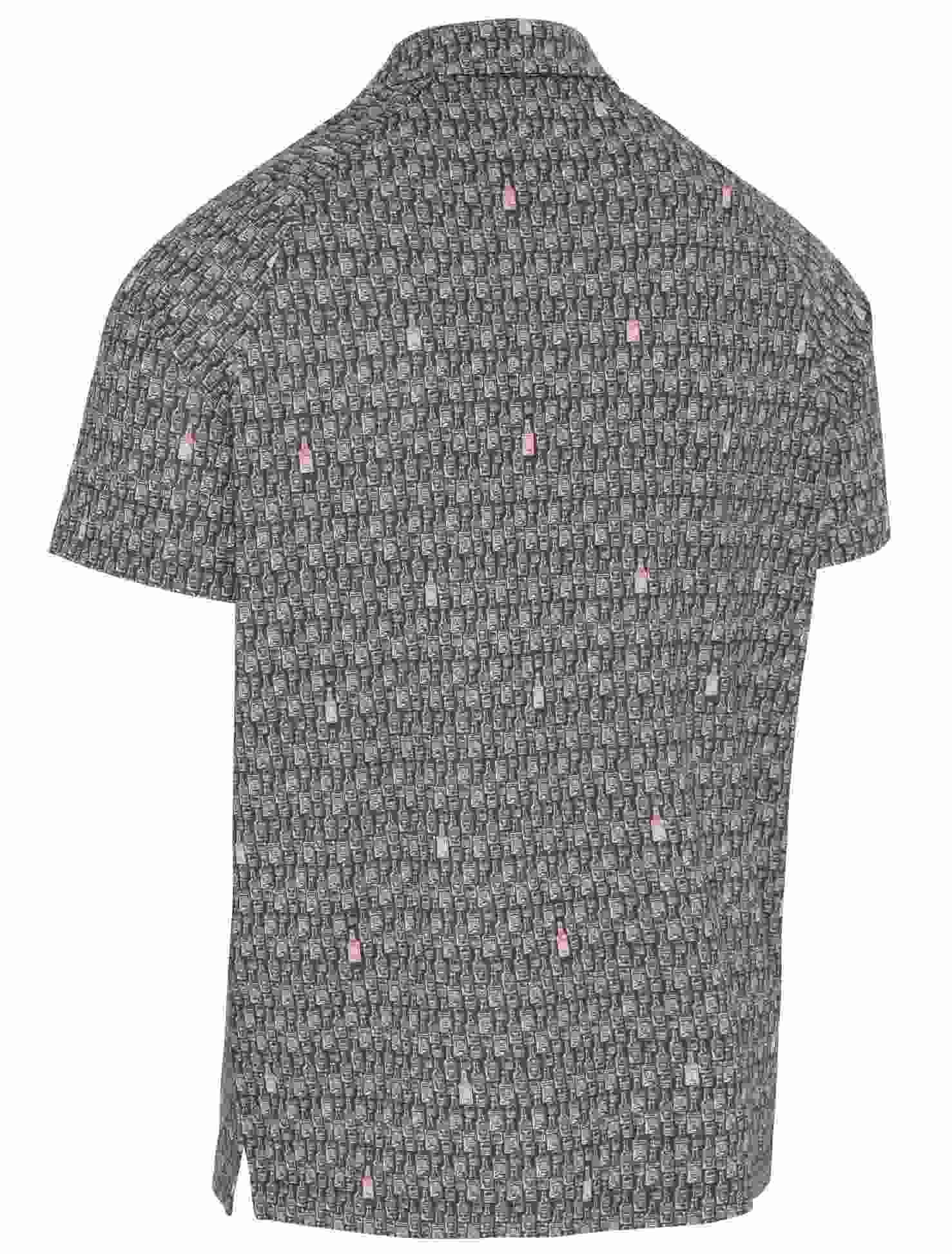 Callaway All-Over Scotch Novelty Print pánské polo, šedé