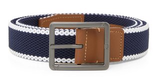 Callaway Striped Stretch Braided pánský opasek, tmavě modro/bílý