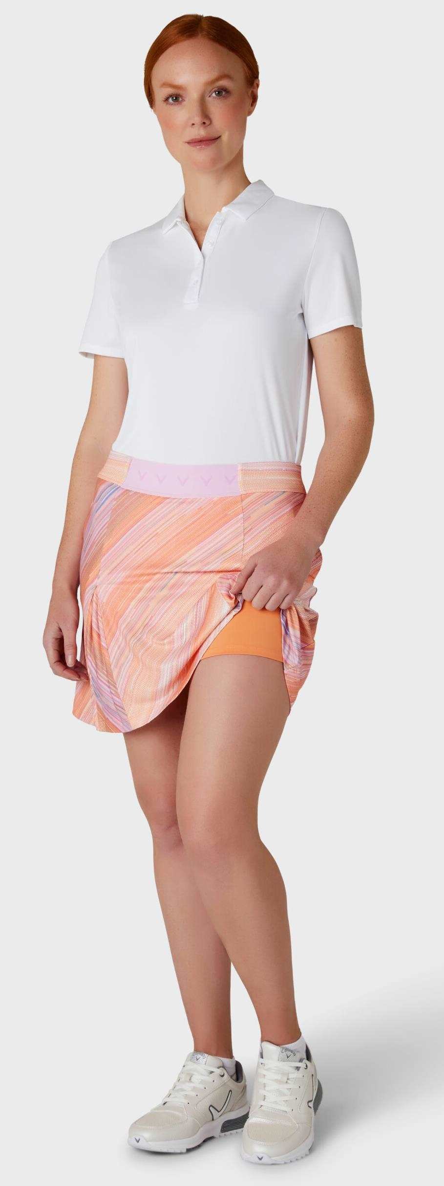 Callaway Striped Pleated 17" golfová sukně, papaya