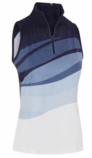 Callaway Gradient Wave Sleeveless dámské polo, tmavě modré