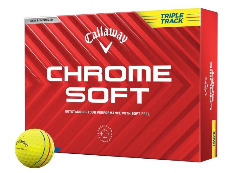 Callaway Chrome Soft Triple Track golfové míčky, žluté