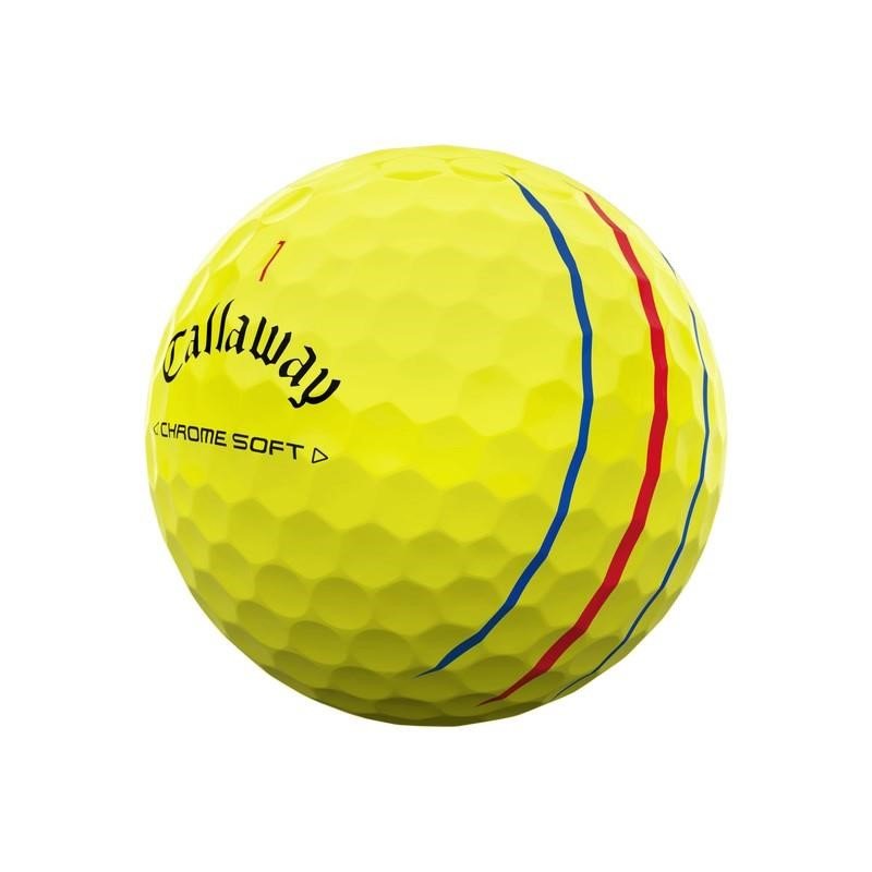 Callaway Chrome Soft Triple Track golfové míčky, žluté