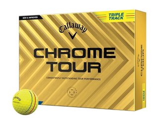Callaway Chrome Tour Triple Track golfové míčky, žluté