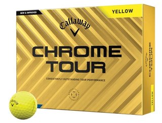 Callaway Chrome Tour golfové míčky, žluté