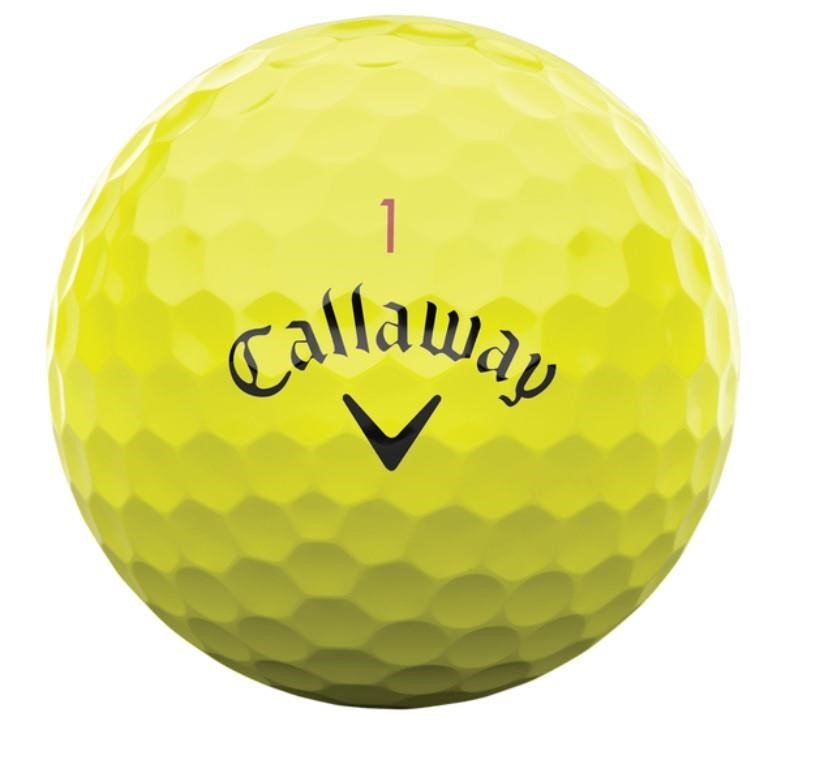 Callaway Chrome Tour golfové míčky, žluté