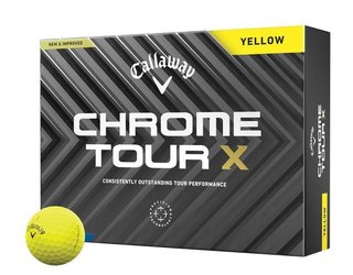Callaway Chrome Tour X golfové míčky, žluté