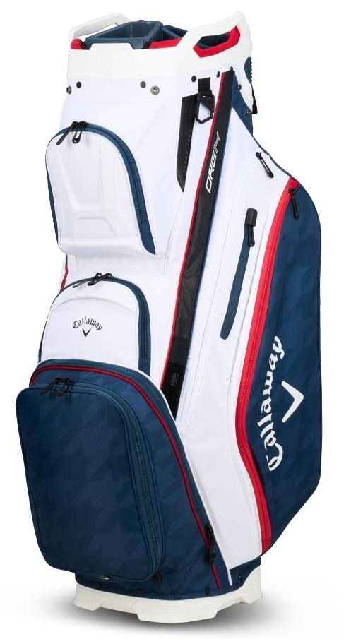 Callaway ORG 14 cart bag, bílo/modro/houndstooth/červený