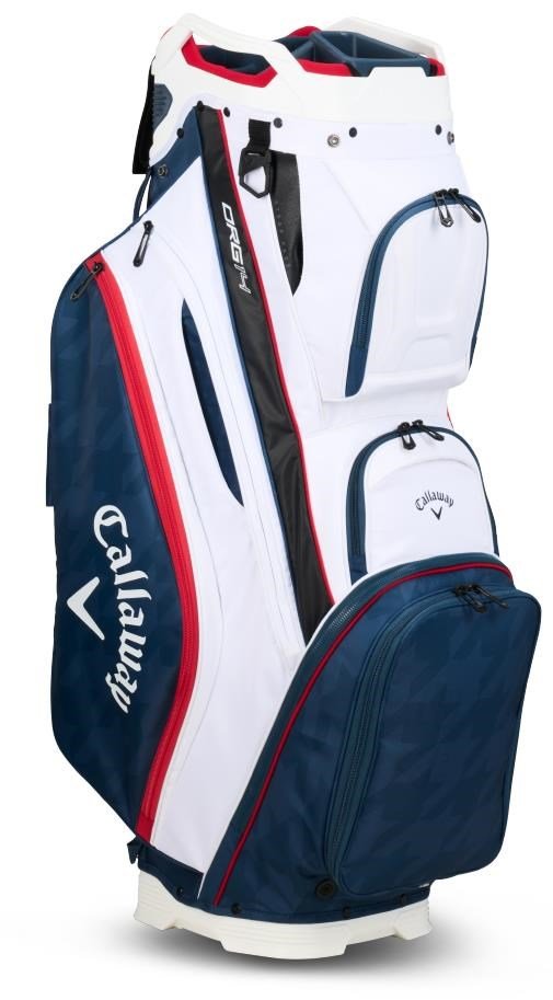 Callaway ORG 14 cart bag, bílo/modro/houndstooth/červený