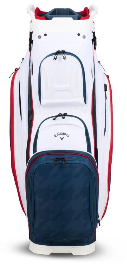 Callaway ORG 14 cart bag, bílo/modro/houndstooth/červený