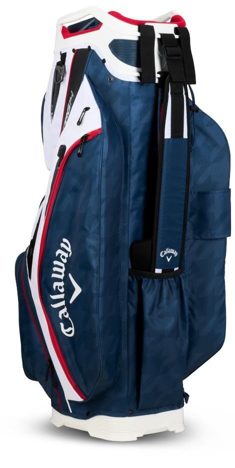 Callaway ORG 14 cart bag, bílo/modro/houndstooth/červený