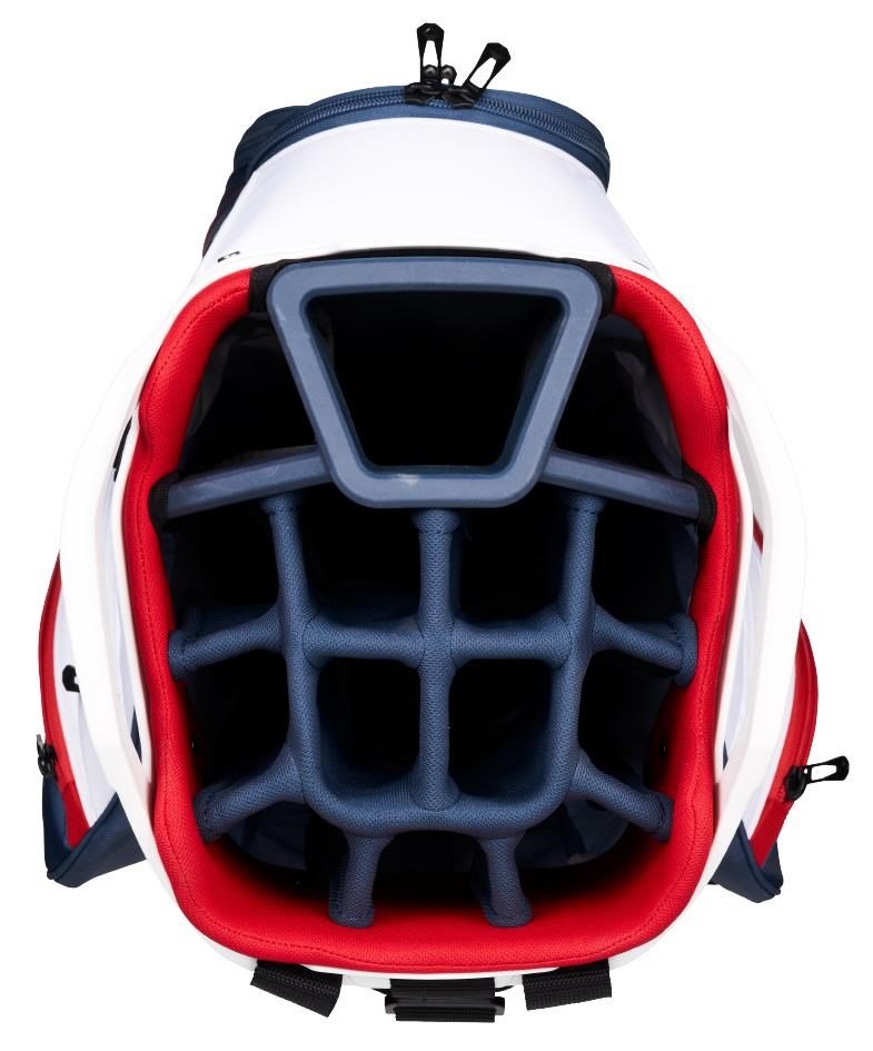 Callaway ORG 14 cart bag, bílo/modro/houndstooth/červený