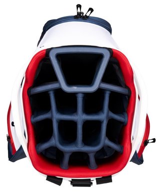 Callaway ORG 14 cart bag, bílo/modro/houndstooth/červený