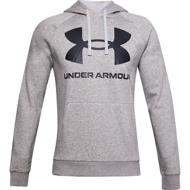 Under Armour Rival Fleece Big Logo Hoodie pánská mikina, šedá