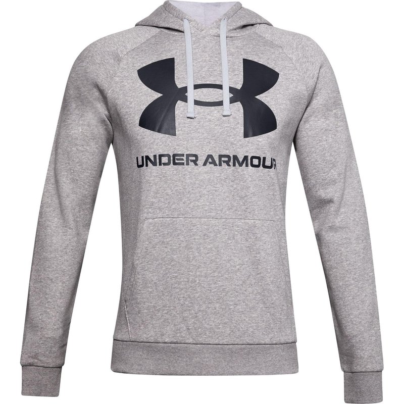 Under Armour Rival Fleece Big Logo Hoodie pánská mikina, šedá