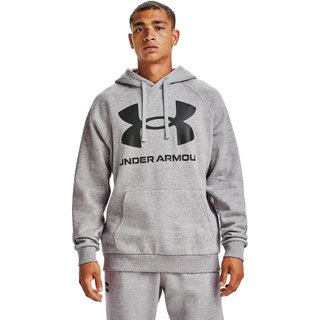 Under Armour Rival Fleece Big Logo Hoodie pánská mikina, šedá
