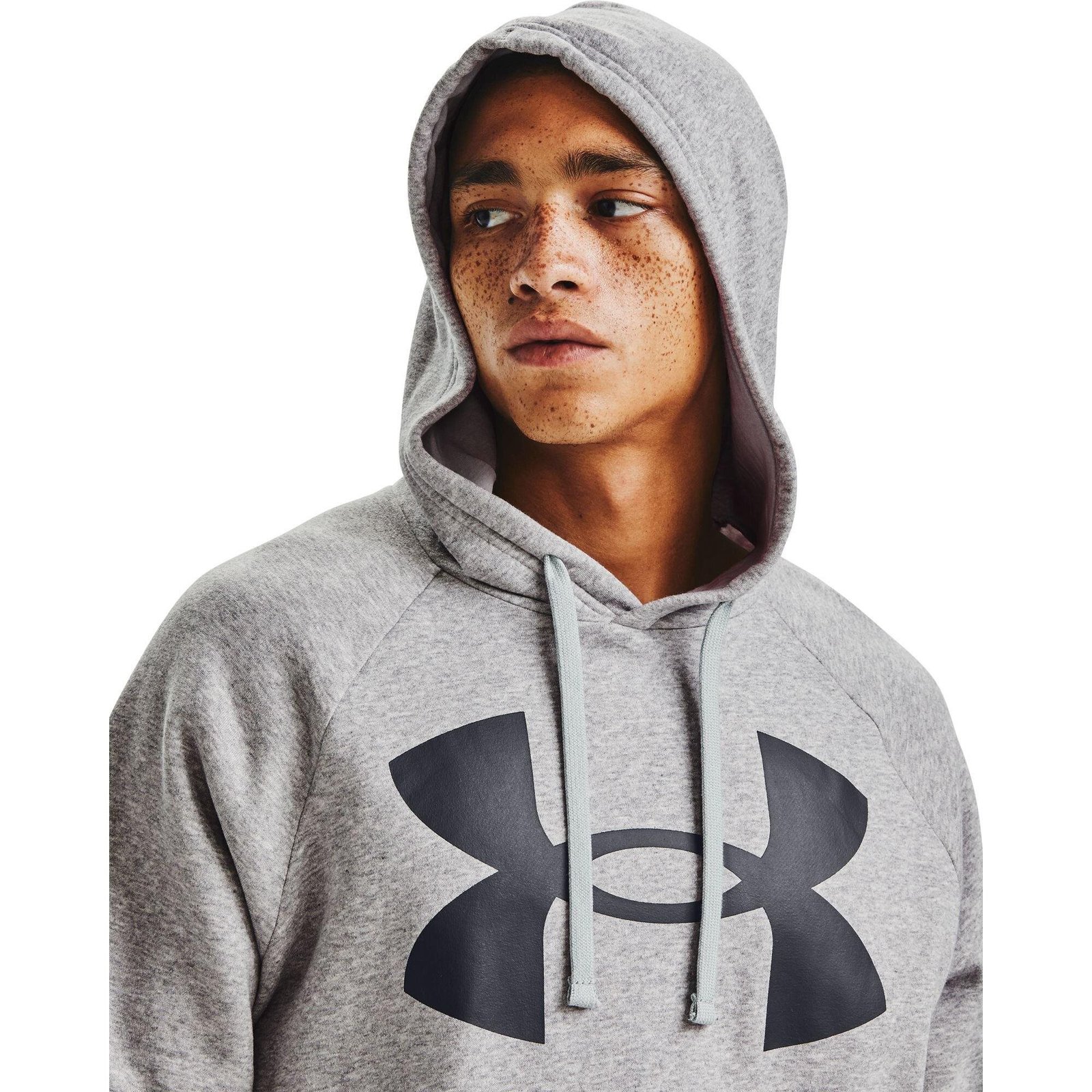 Under Armour Rival Fleece Big Logo Hoodie pánská mikina, šedá