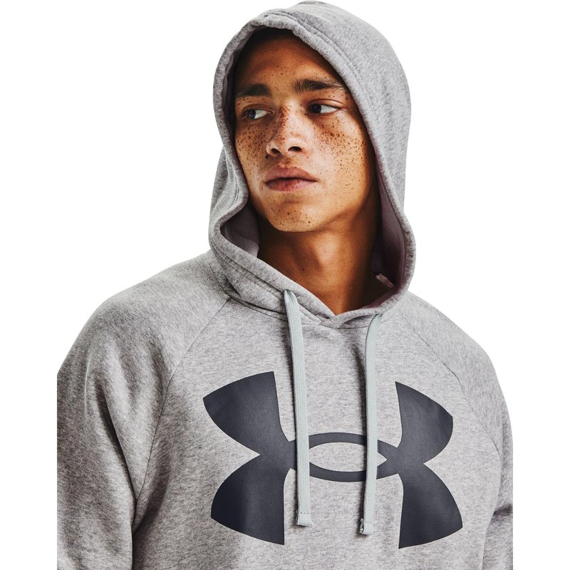 Under Armour Rival Fleece Big Logo Hoodie pánská mikina, šedá