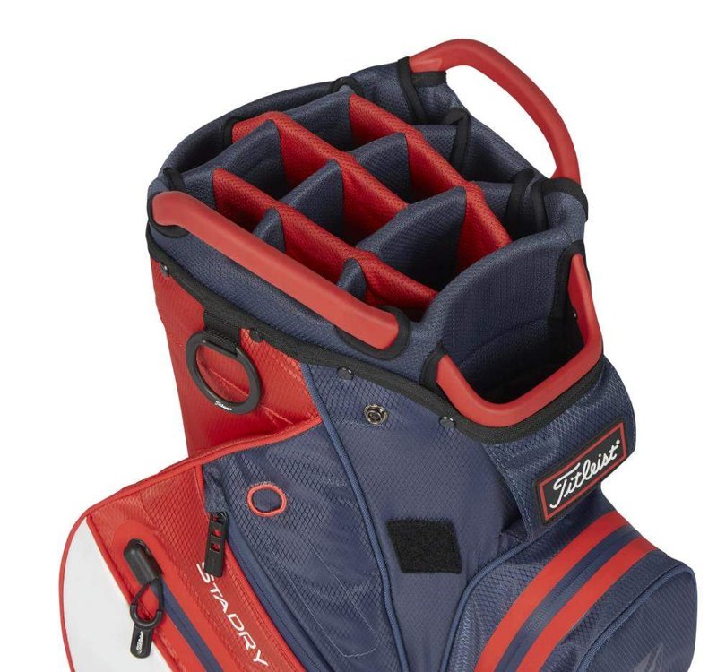 Titleist 14 StaDry cart bag, modro/červeno/bílý