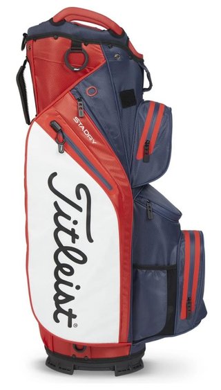 Titleist 14 StaDry cart bag, navy/red/white