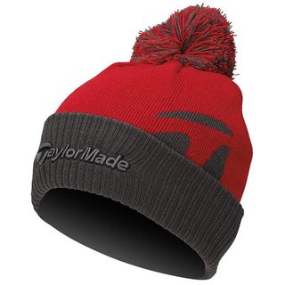 TaylorMade Bobble Beanie pánská zimní čepice, červená