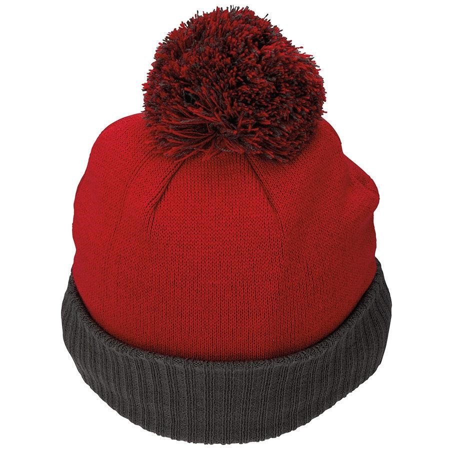 TaylorMade Bobble Beanie pánská zimní čepice, červená