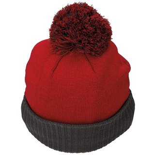 TaylorMade Bobble Beanie pánská zimní čepice, červená