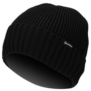 TaylorMade Ribbed Knit pánská zimní čepice, černá