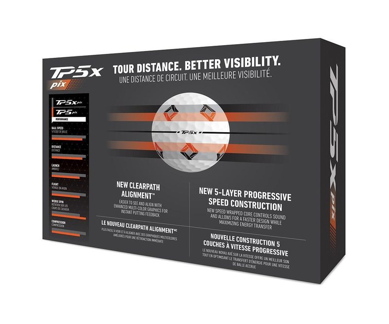 TaylorMade TP5x pix 3.0 golfové míčky