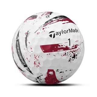 TaylorMade SpeedSoft Ink golfové míčky, bílo/červené