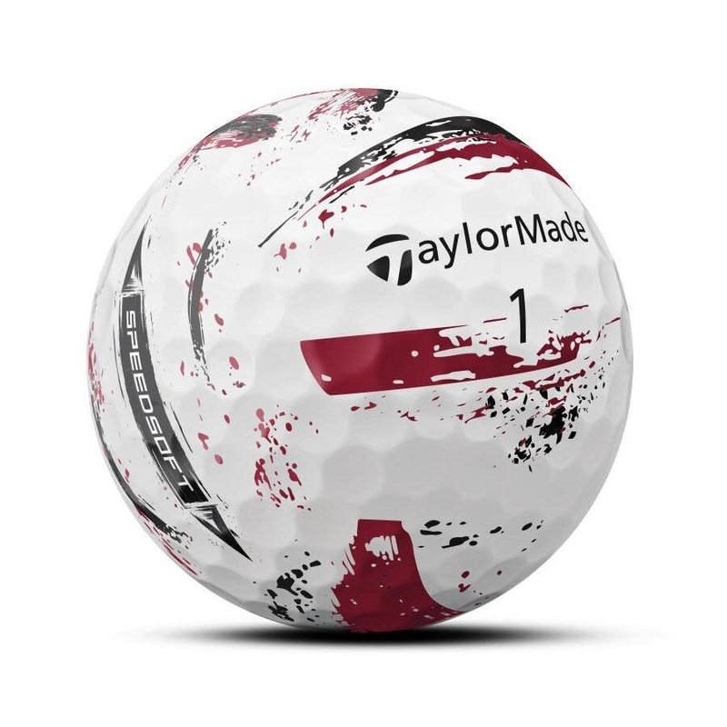 TaylorMade SpeedSoft Ink golfové míčky, bílo/červené